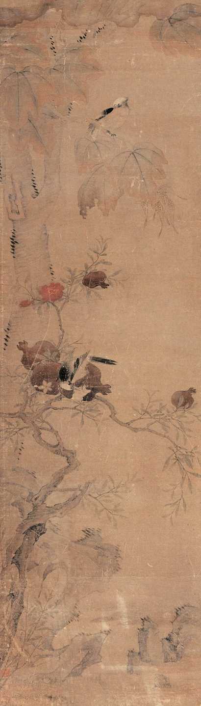 佚名 花鸟 镜心